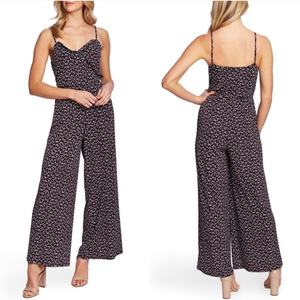 CeCe Ditsy Floral Print Jumpsuit